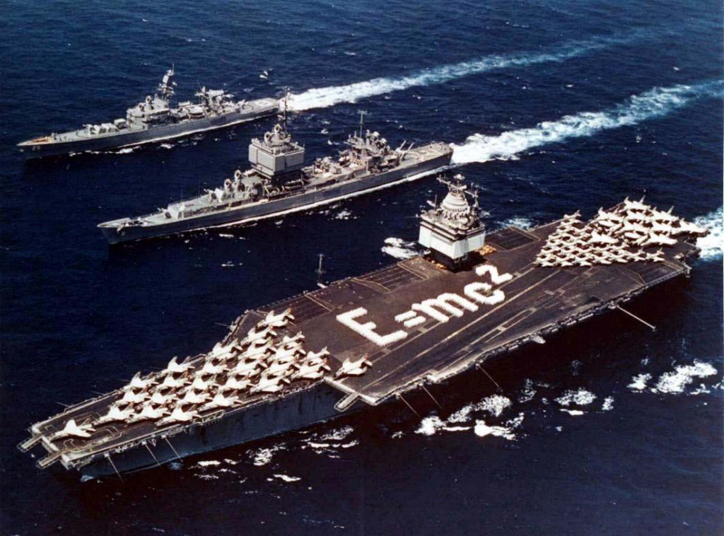 USS Enterprise with its Carrier Strike Group of USA