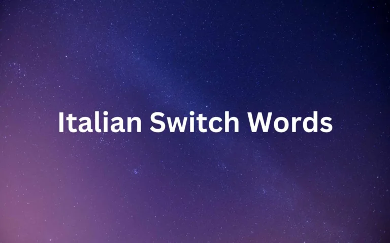 Italian Switch Words